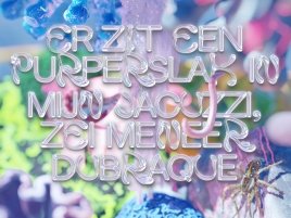Er zit een purperslak in mijn jacuzzi zei meneer Dubraque | afstudeervoorstelling Creative Writing