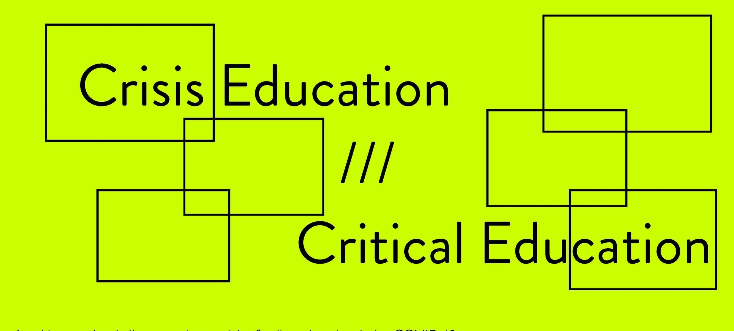 Webinar Crisis Education Critical Education