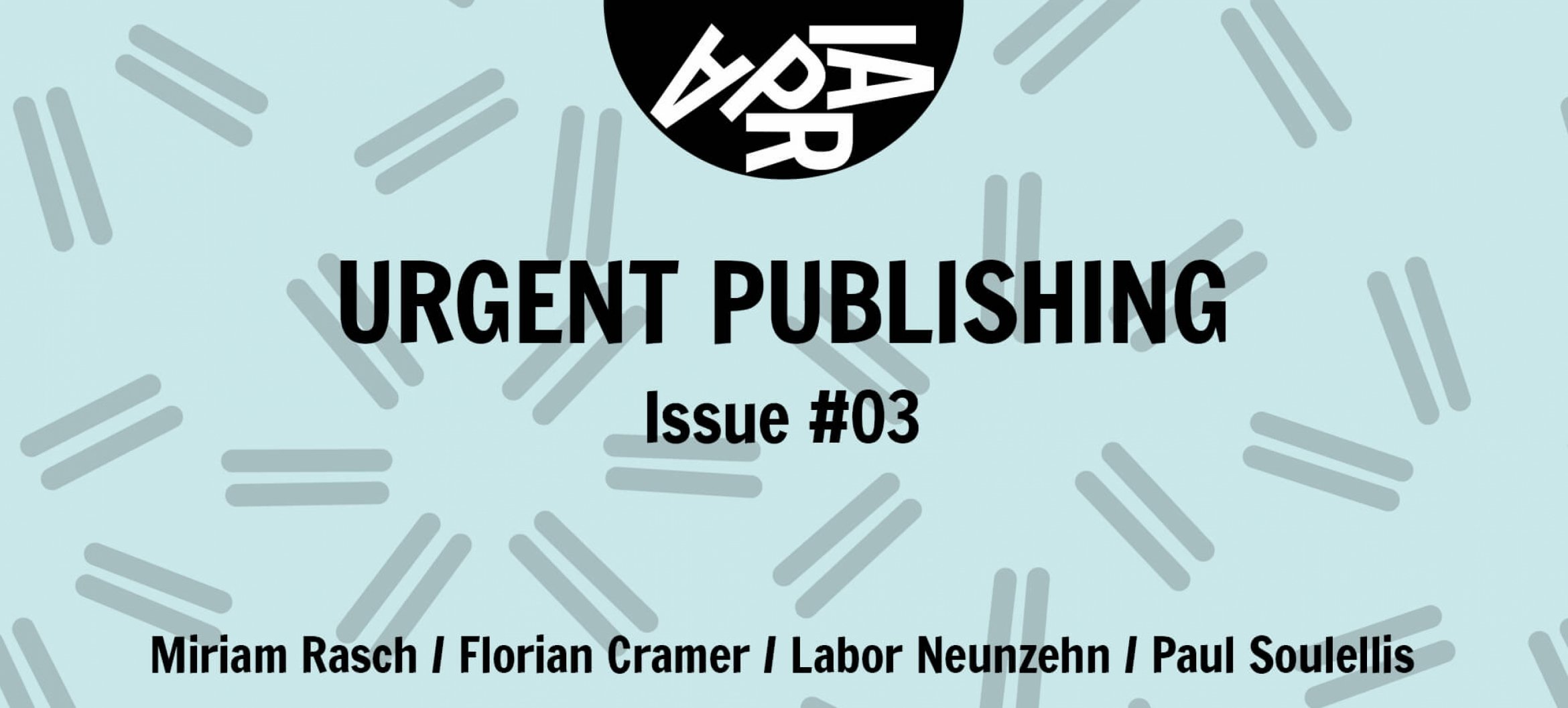 APRIA Journal Issue #3: Urgent Publishing