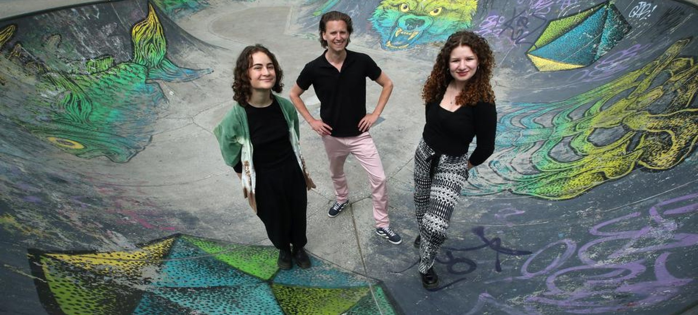 Lisa Thomas, Emiel Copini en Rania Al Obaedy (vlnr). Foto: Niels Westra