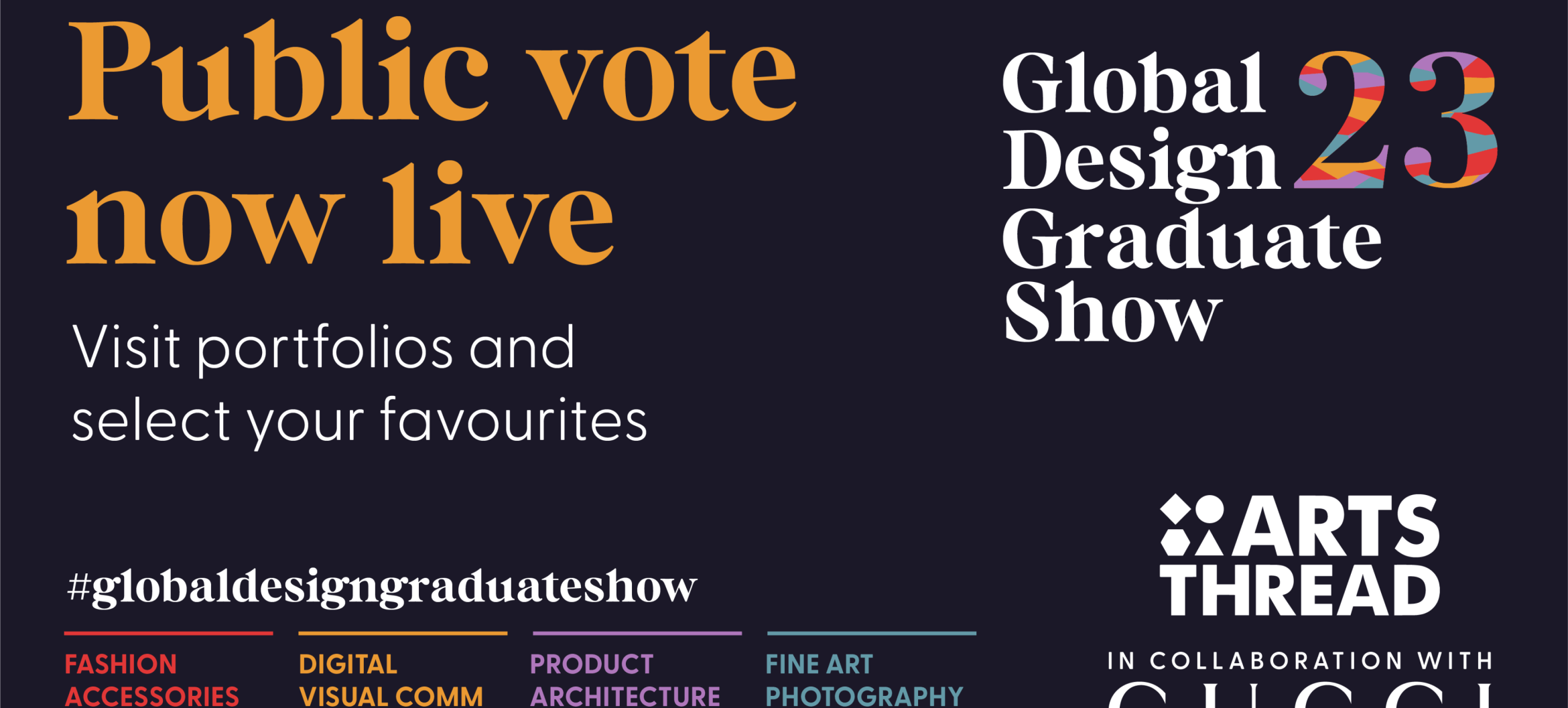 Vote for our students! Who will win the Global Design Graduate Show 2023?