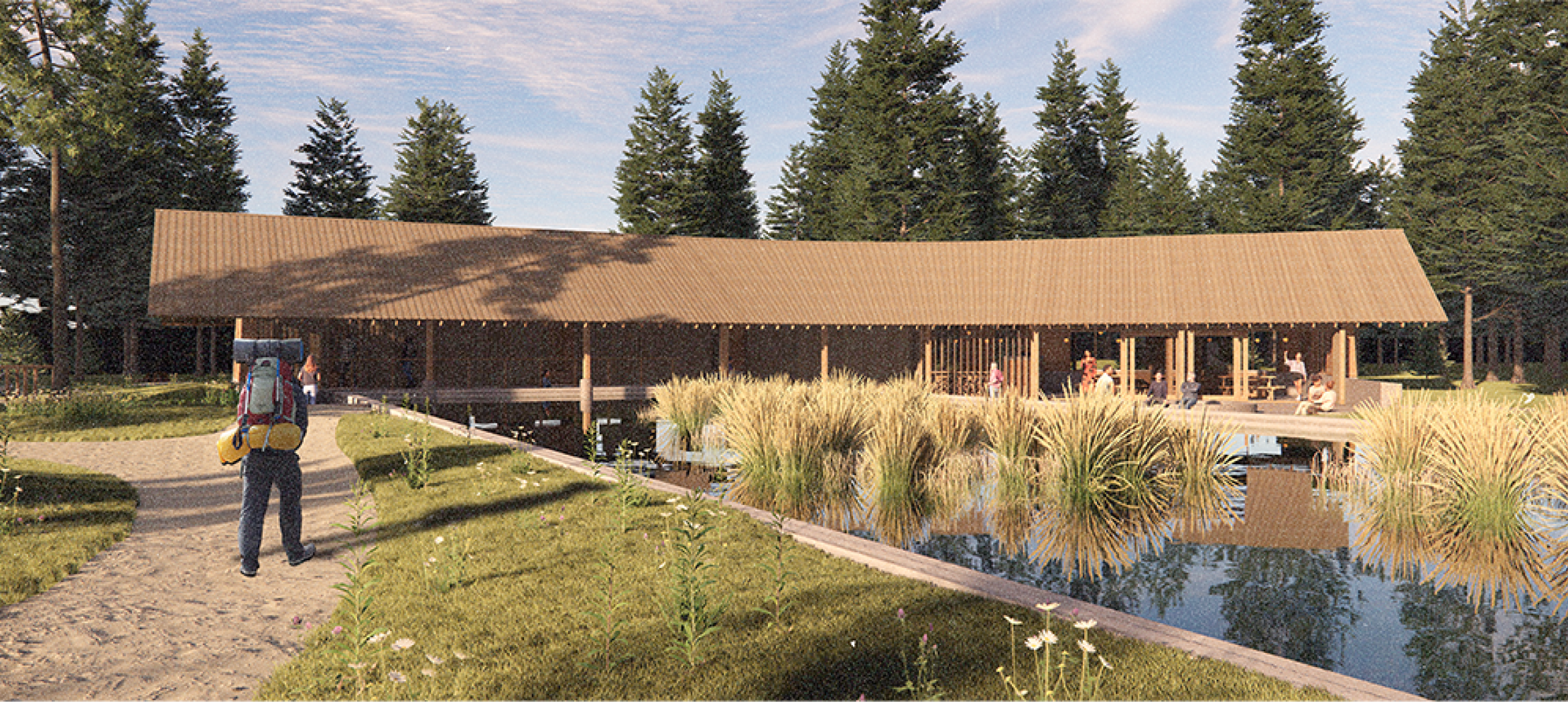 Een van de ontwerpen van “Herberg in de Natuur: Een bricolage van het Heerderdal”, Jens Wind's afstudeerwerk