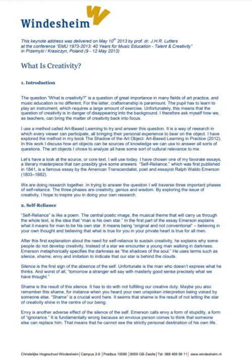 Wat is creativiteit?